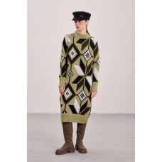 Knitted dress "Mirage" khaki